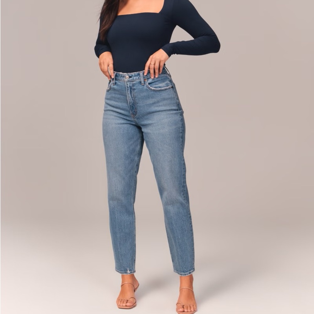 Abercrombie and Fitch mom high rise curve love jeans